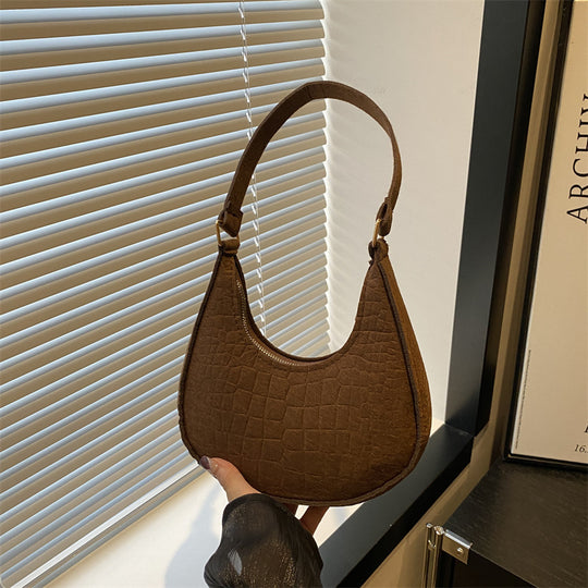 Damen stilvolle Schultertasche mit dezenter Kroko-Optik Nord Taschen