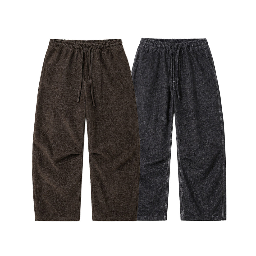Damen Weite Relaxed-Hose aus Denim‑Optik mit elastischem Bund und Kordel Nord Taschen