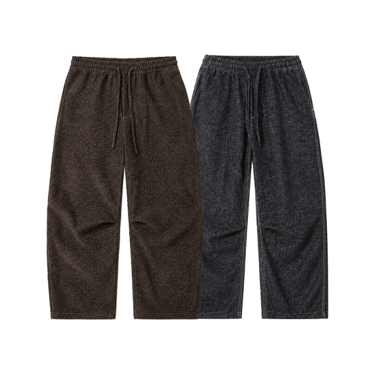 Damen Weite Relaxed-Hose aus Denim‑Optik mit elastischem Bund und Kordel Nord Taschen