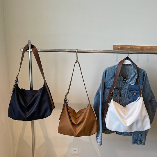 Damen elegante Hobo-Tasche mit weichem Leder und trendigem Detail Nord Taschen