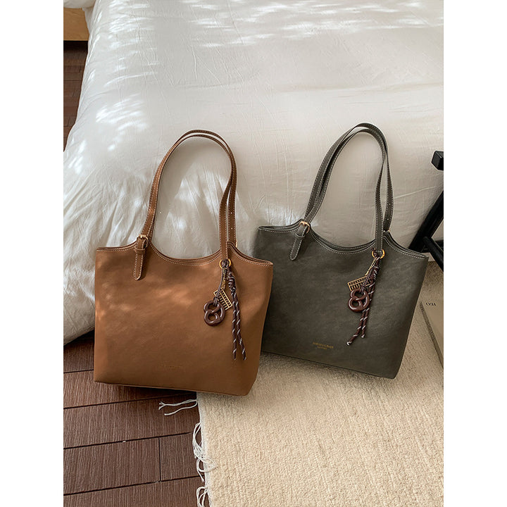 Damen minimalistischer Schultertasche mit hochwertiger Oberflächenstruktur Nord Taschen