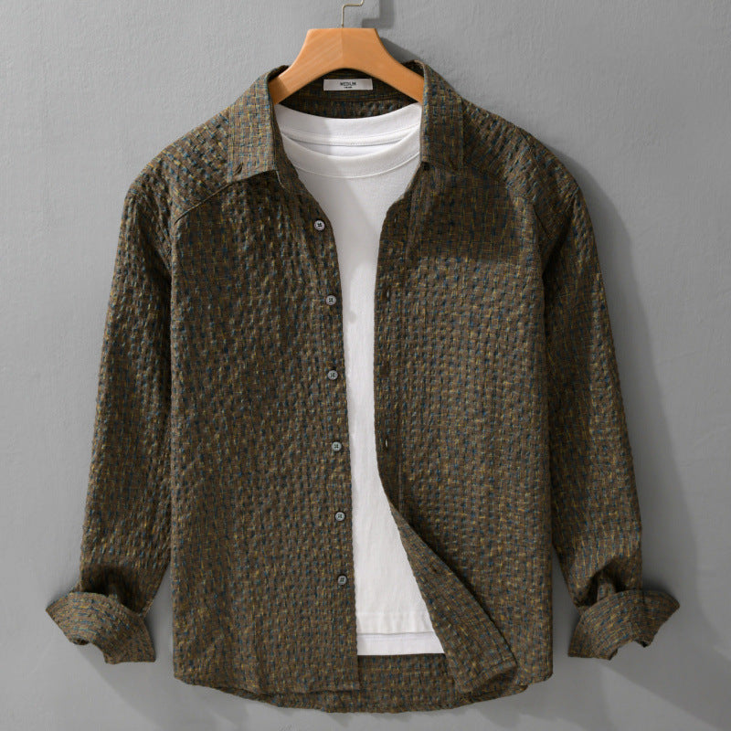 Damen Leichtes Crinkle-Karohemd im Overshirt‑Stil mit Aquarell-Check und relaxed Fit Nord Taschen