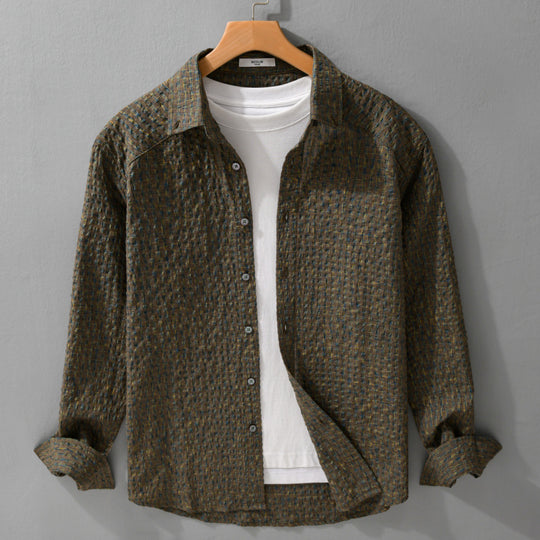 Damen Leichtes Crinkle-Karohemd im Overshirt‑Stil mit Aquarell-Check und relaxed Fit Nord Taschen