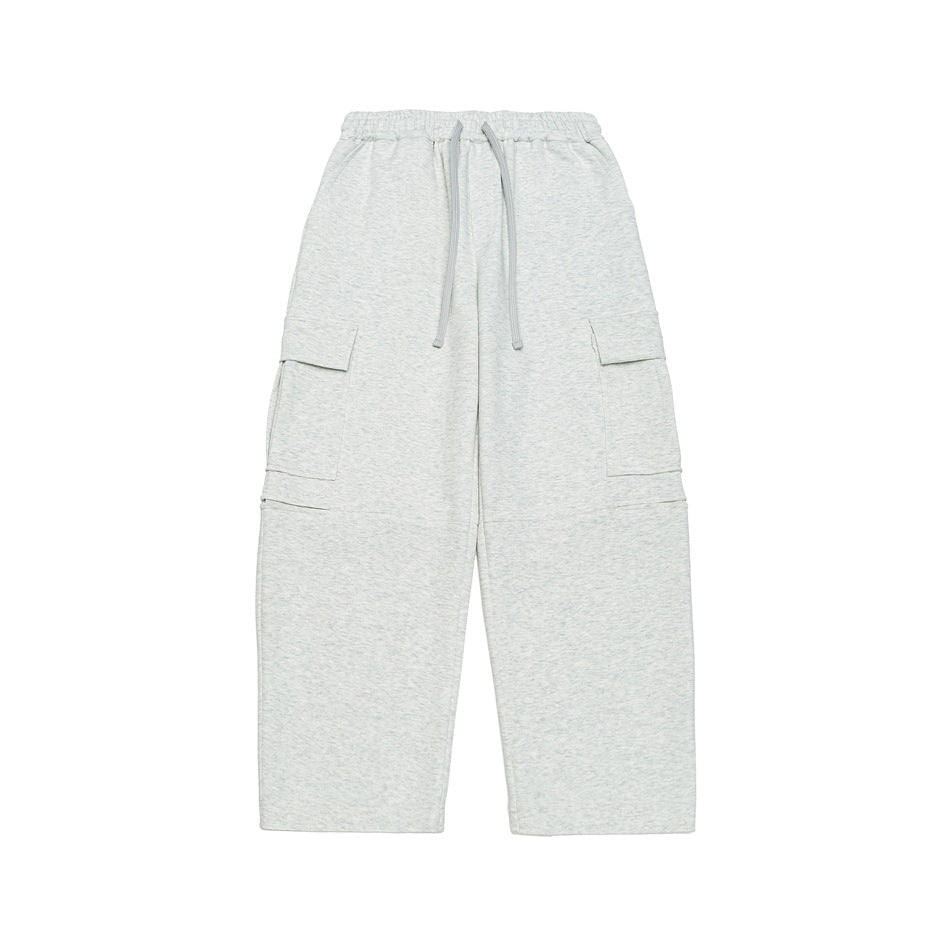 Damen Weite Cargo-Jogginghose aus French Terry mit Gummibund und aufgesetzten Klappentaschen Nord Taschen