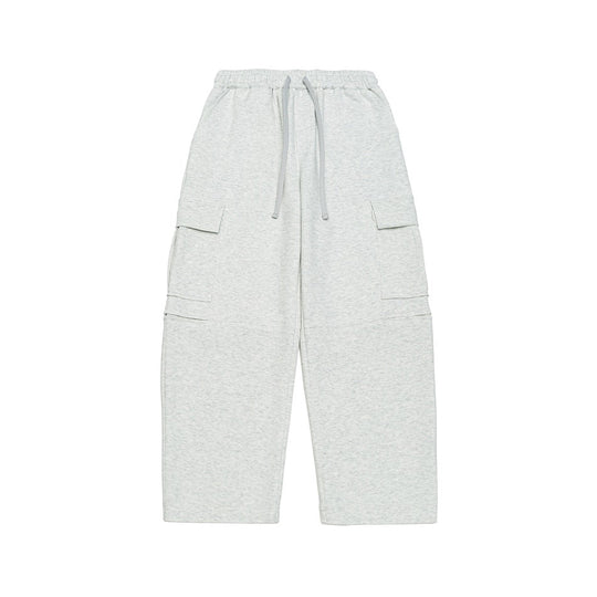 Damen Weite Cargo-Jogginghose aus French Terry mit Gummibund und aufgesetzten Klappentaschen Nord Taschen