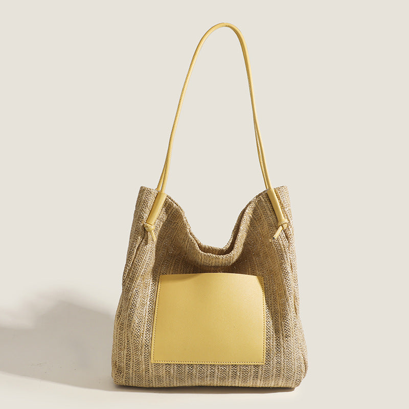 Damen Hobo-Tasche aus hochwertigem Gewebe mit schickem Lederakzent Nord Taschen