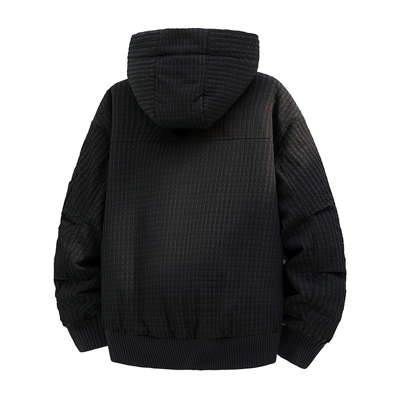 Damen Gefütterte Teddy-Fleece Bomberjacke mit Kapuze und feiner Steppstruktur Nord Taschen