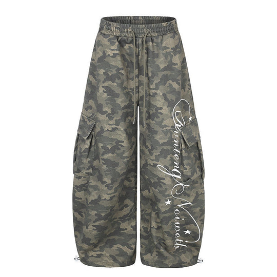 Damen Weite Cargopalazzo-Hose mit Tunnelzugbund, verstellbarem Saum und Cargo‑Taschen Nord Taschen