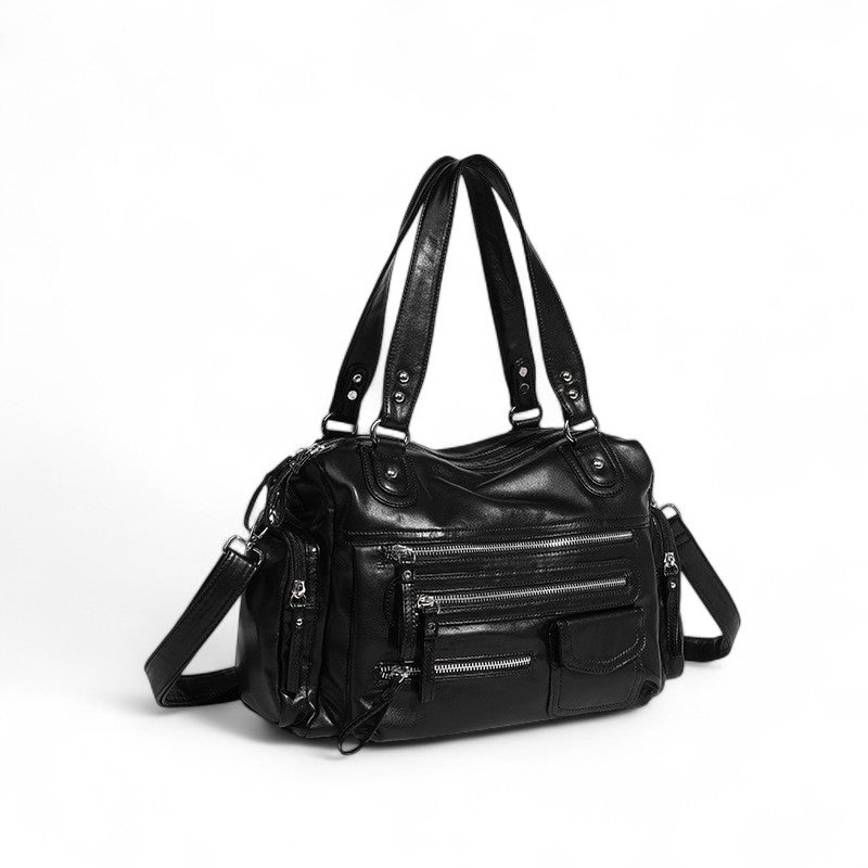 Nord Taschen | Retro Leather Multipocket Handbag