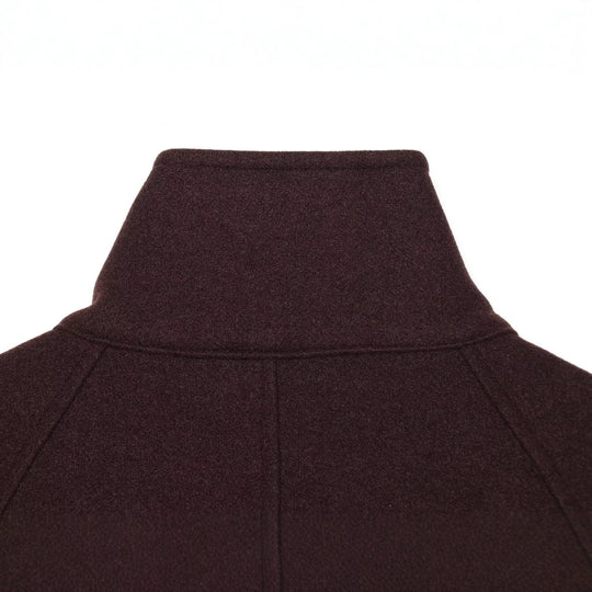 Damen Kurzmantel doppelreihig Wollmix mit hohem Stehkragen und Bindegürtel Nord Taschen