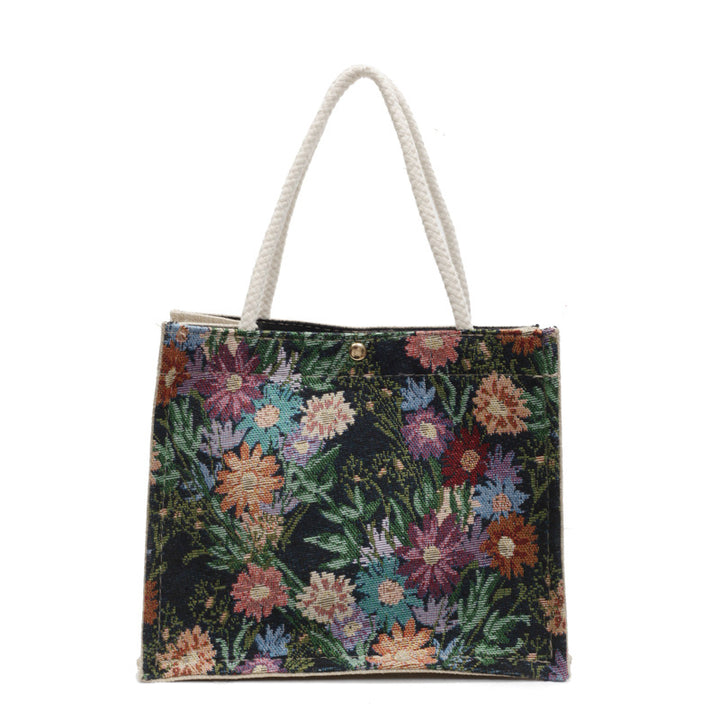 Damen Einkaufstasche mit floralem Design und robusten Tragegriffen Nord Taschen