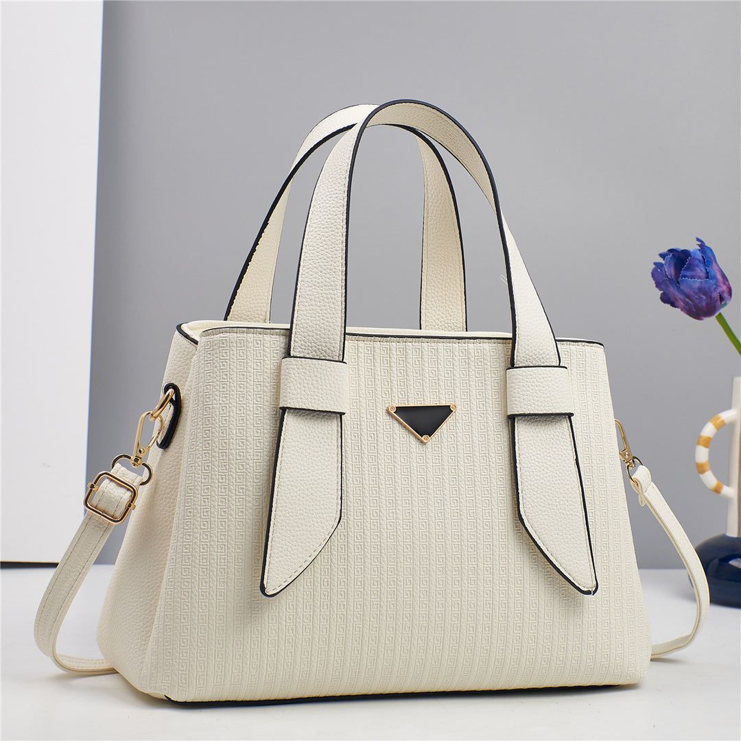 Damen elegante Handtasche mit strukturiertem Obermaterial und abnehmbarem Schulterriemen Nord Taschen