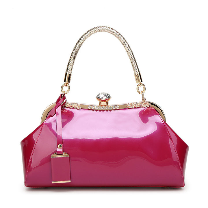 Damen elegante Handtasche mit glanzvollem Vintage-Design Nord Taschen