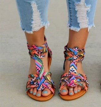 Damen Urbanen Geflochtenen Sandalen Nord Taschen