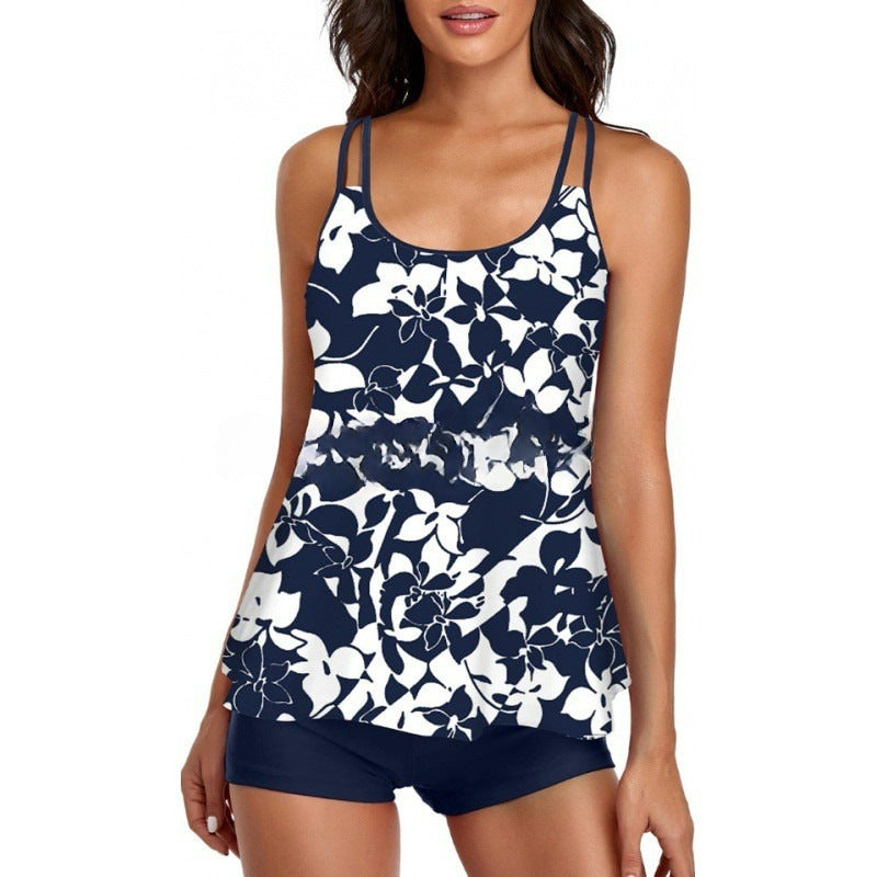 Damen Sportliches Tankini-Set mit bequemem Shorts und verstellbaren Trägern Nord Taschen