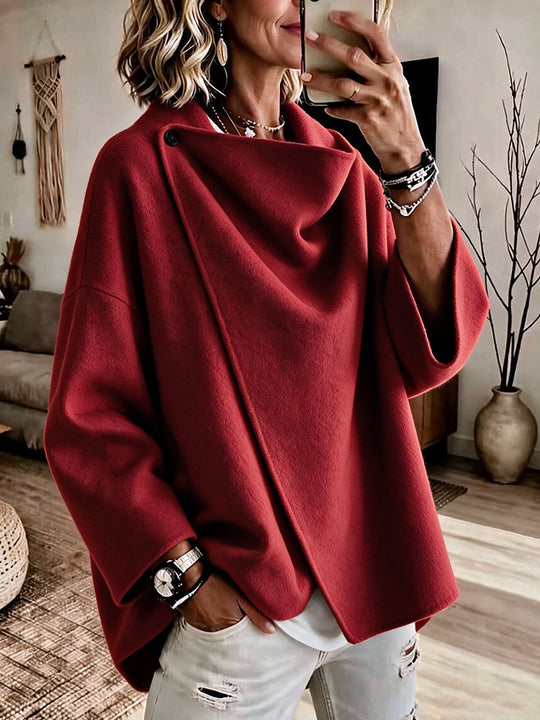 Damen Stilvolle Oversized Jacke Nord Taschen