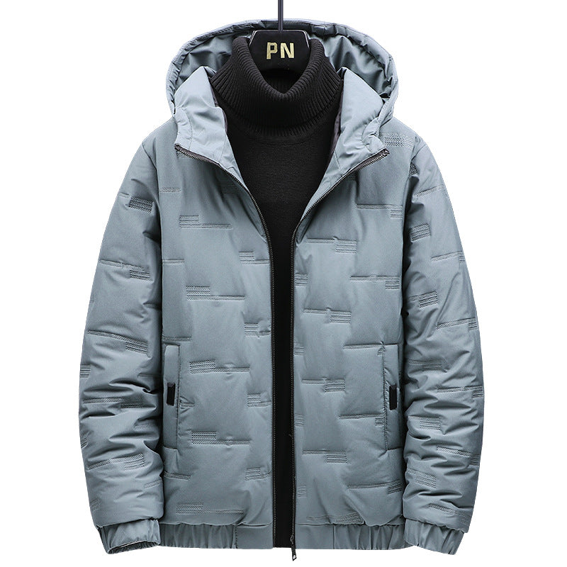 Herren Gefütterte Steppjacke mit Kapuze und geometrischer Steppung Nord Taschen