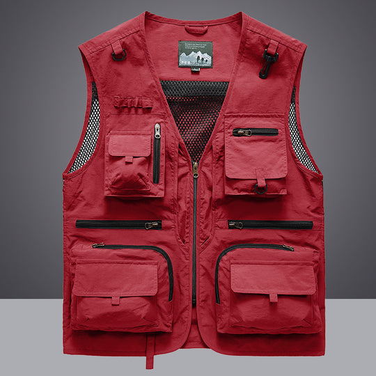 Herren Multifunktionale Angler- und Utilityweste mit Mesh‑Einsätzen und Multifachtaschen Nord Taschen