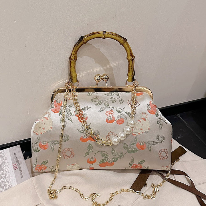 Damen elegante Handtasche mit ästhetischem Blumendesign Nord Taschen