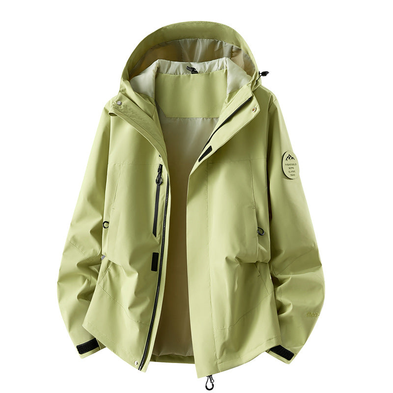 Damen technische dreilagige Softshell-Regenjacke mit getapten Nähten und Multifunktions-Taschen Nord Taschen