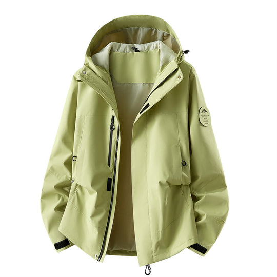 Damen technische dreilagige Softshell-Regenjacke mit getapten Nähten und Multifunktions-Taschen Nord Taschen