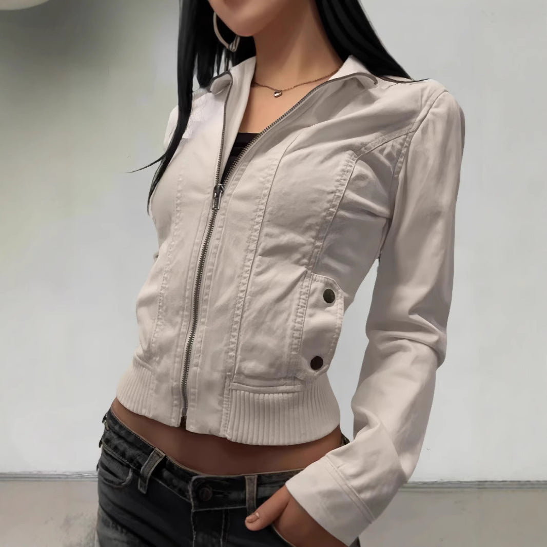 Damen leichte Übergangsjacke mit strukturiertem Design