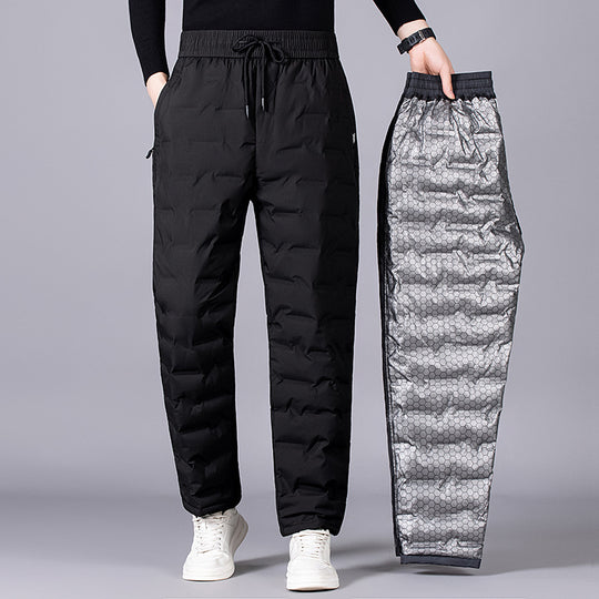 Herren Gepolsterte Thermohose mit Steppung, elastischem Bund und Reißverschlusstaschen Nord Taschen