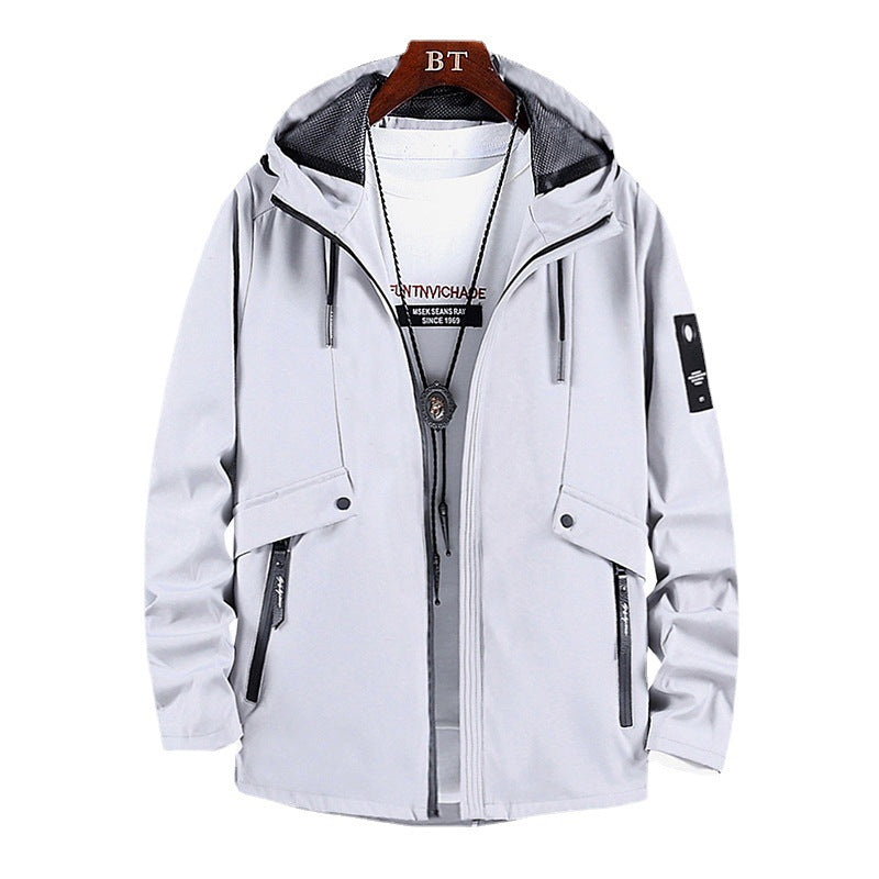 Herren wind- und wasserabweisende Softshell-Fieldjacke mit Mesh-Kapuzenfutter und verdeckten Reißverschlusstaschen Nord Taschen