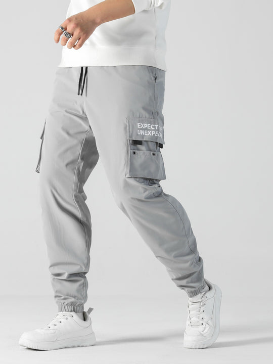 Herren Tapered Cargo-Jogginghose mit elastischem Bund, Multifachtaschen & Bündchen Nord Taschen