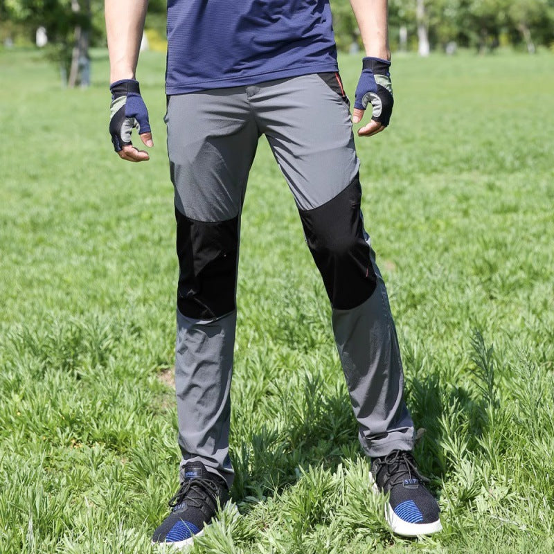 Herren  leichte Stretch-Outdoorhose mit verstärkten Knien und ergonomischer Bewegungspasse Nord Taschen