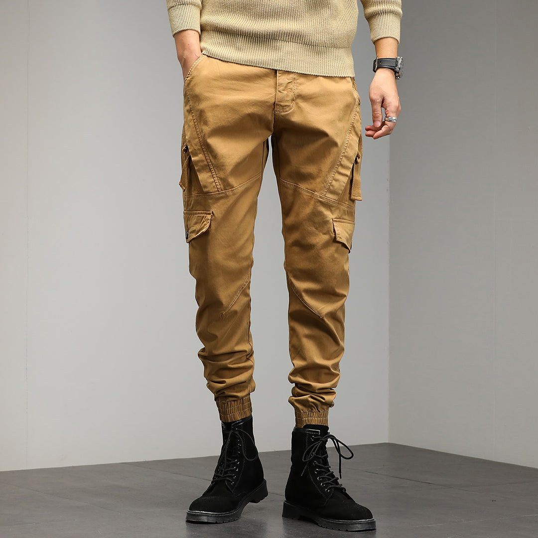 Herren Tapered‑Cargo‑Joggerhose mit ergonomischen Knieabnähern, Klapp‑Utility‑Taschen und geripptem Knöchelabschluss Nord Taschen