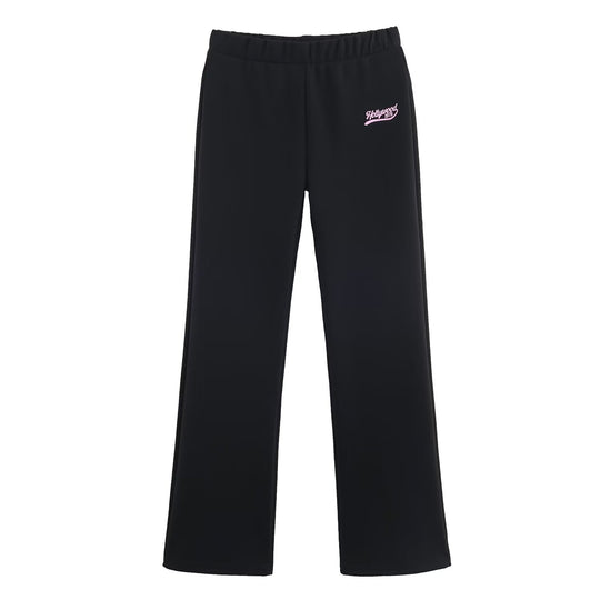 Damen Locker geschnittene Jersey-Freizeithose mit weitem Bein, elastischem Bund und Retro-Logo Nord Taschen