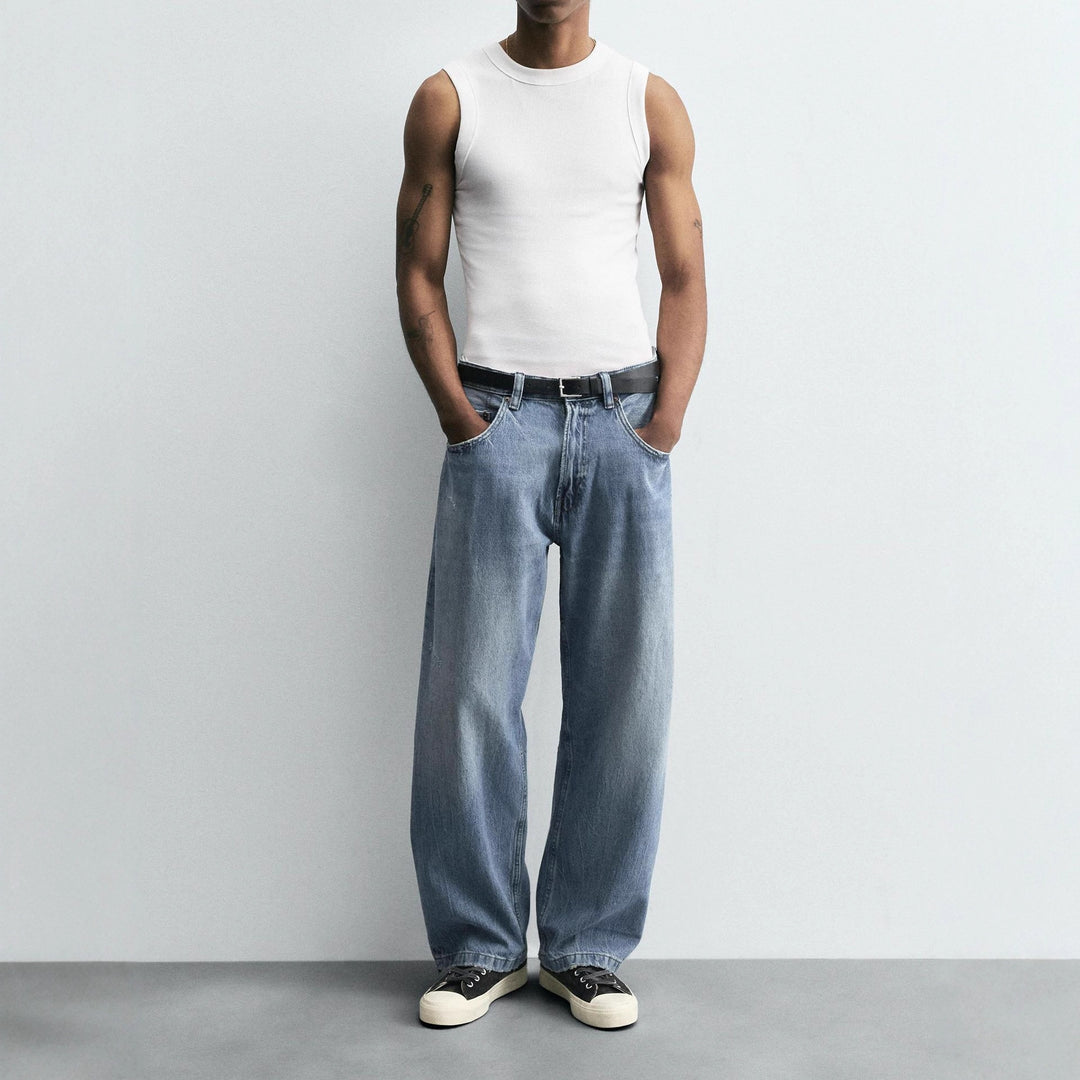 Damen High‑Waist Cropped Wide‑Leg Jeans aus weichem Stretch-Denim Nord Taschen