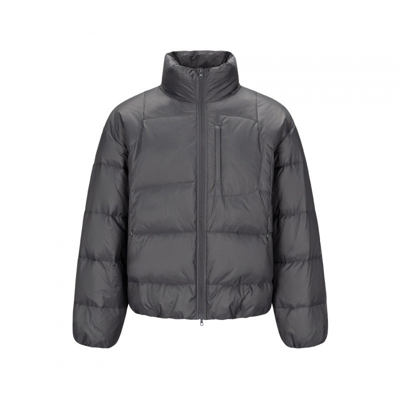 Herren Kurz geschnittene kompakt verstaubare Pufferjacke mit Stehkragen und verdeckter Brusttasche Nord Taschen