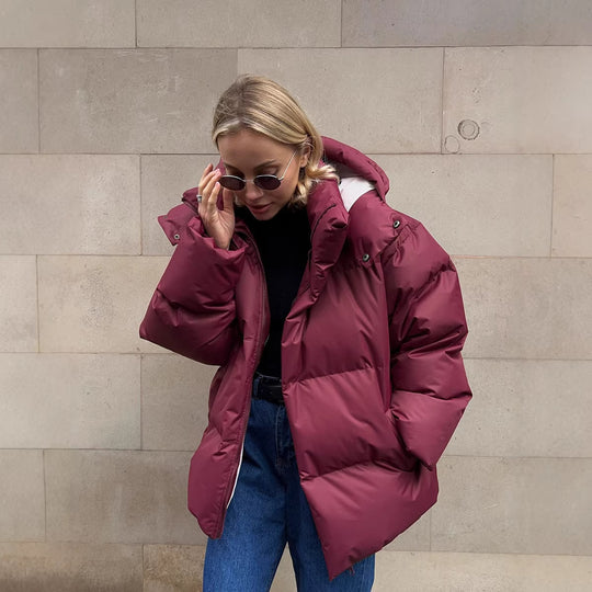Damen Steppdaunenjacke mit hohem Kragen Nord Taschen
