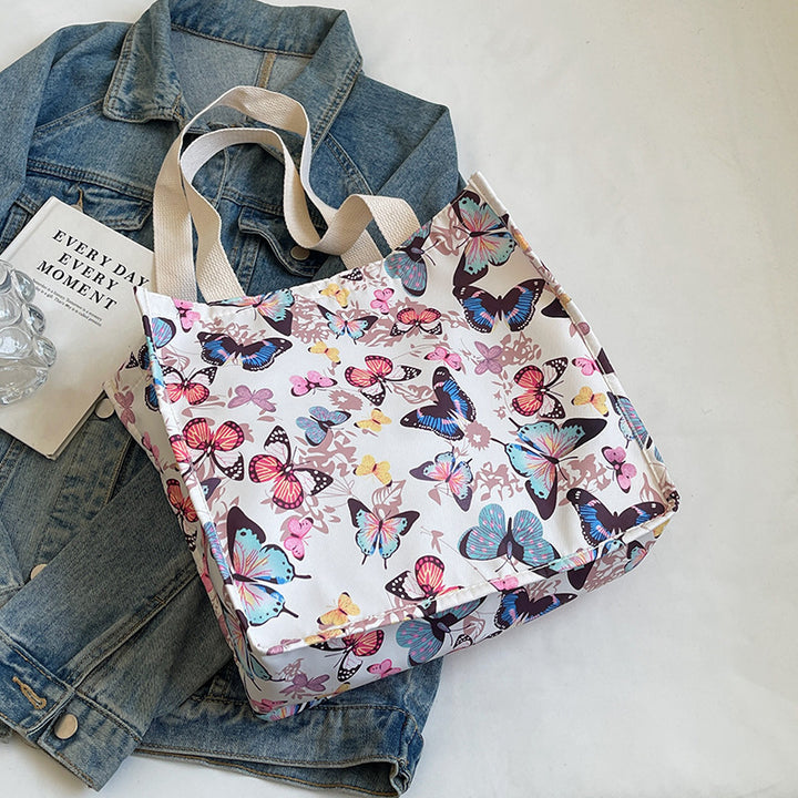 Damen praktische Tragetasche mit buntem Schmetterlingsmuster Nord Taschen