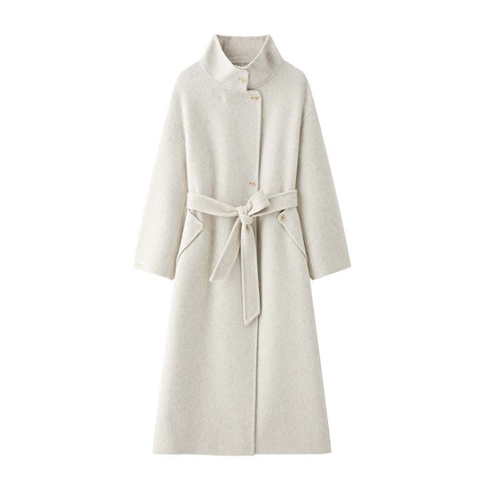 Damen Oversize Wollmix-Mantel mit asymmetrischem Stehkragen Nord Taschen