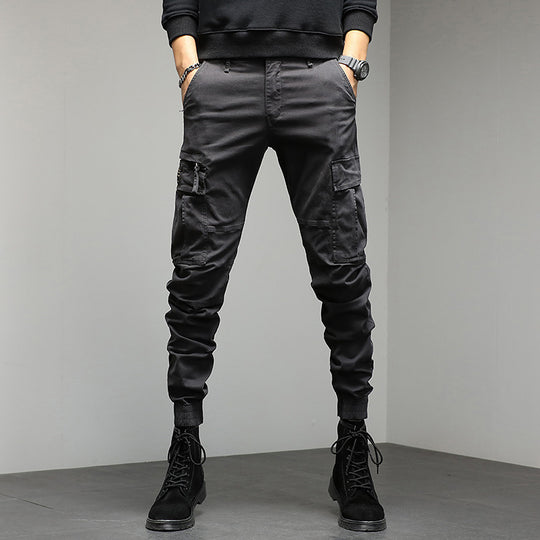 Herren Cargo-Joggerhose mit Multifunktionalen Taschen, verstärkten Kniepartien und elastischen Bündchen Nord Taschen