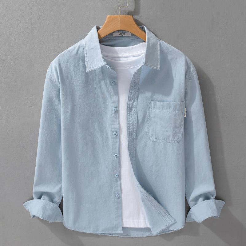 Herren Leichtes Baumwoll-Overshirt mit Brusttasche und Relaxed‑Fit Nord Taschen