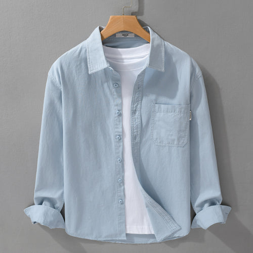 Herren Leichtes Baumwoll-Overshirt mit Brusttasche und Relaxed‑Fit Nord Taschen