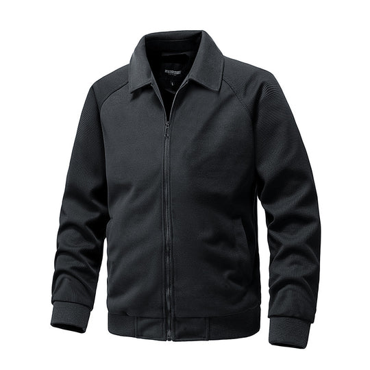 Herren Lässige Sweatjacke mit Reißverschluss und strukturierten Rippenärmeln Nord Taschen