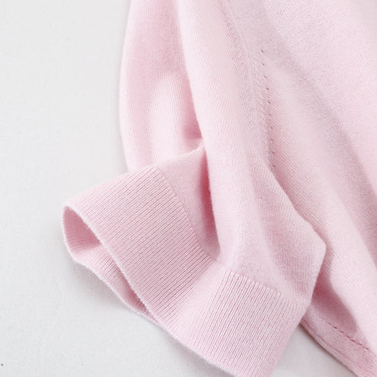 Damen Kurzarm-Feinstrick-Cardigan mit Rundhalsausschnitt und durchgehender Knopfleiste Nord Taschen