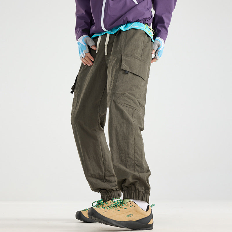Herren Leichte Utility-Cargo-Hose aus Ripstop mit elastischem Saum und Mehrfachtaschen Nord Taschen