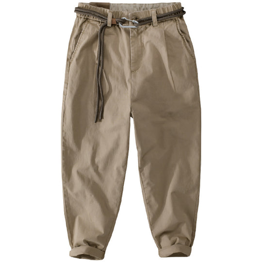 Herren Kordelbund-Tapered-Hose aus Baumwollmix mit elastischem Bund und konischem Bein Nord Taschen