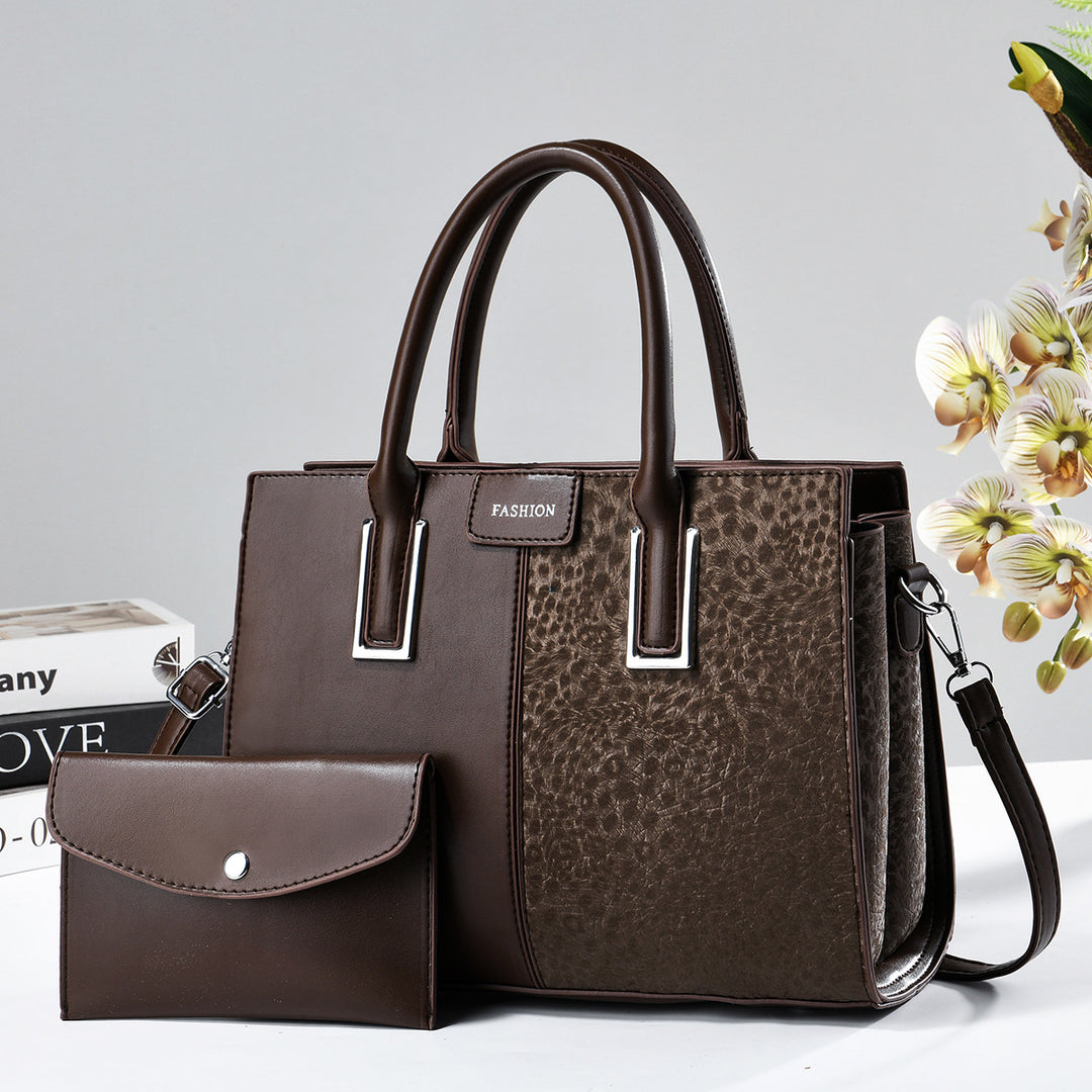 Damen modische Handtasche mit eleganter Struktur und abnehmbarer Clutch Nord Taschen