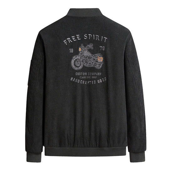 Herren Modische Bomberjacke mit stylischem Motorrad-Design Nord Taschen