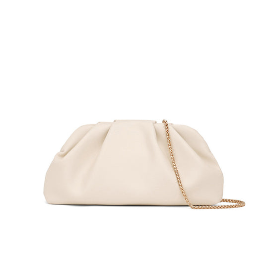 Damen Clutch mit elegantem Faltendesign und luxuriöser Kettenverzierung Nord Taschen