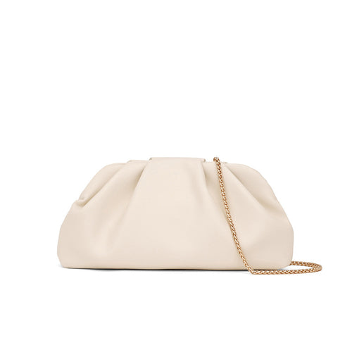 Damen Clutch mit elegantem Faltendesign und luxuriöser Kettenverzierung Nord Taschen