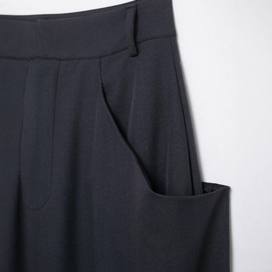 Damen Weite Culotte‑Hose mit hoher Taille und großen aufgesetzten Taschen Nord Taschen