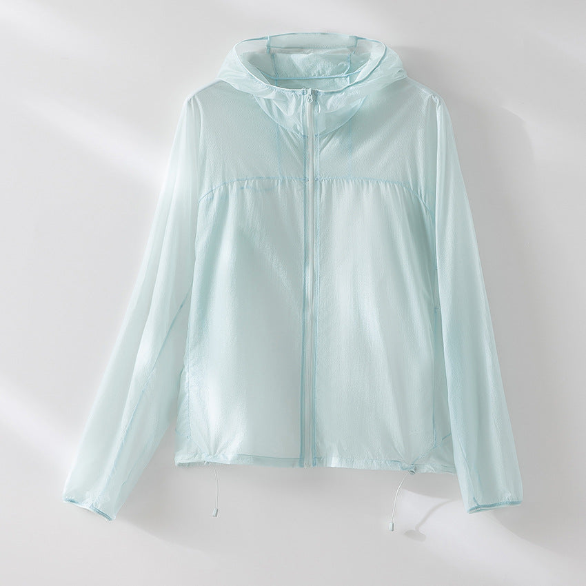 Damen Federleichte Kapuzenjacke aus Mikrofasern mit Kordelzug Nord Taschen